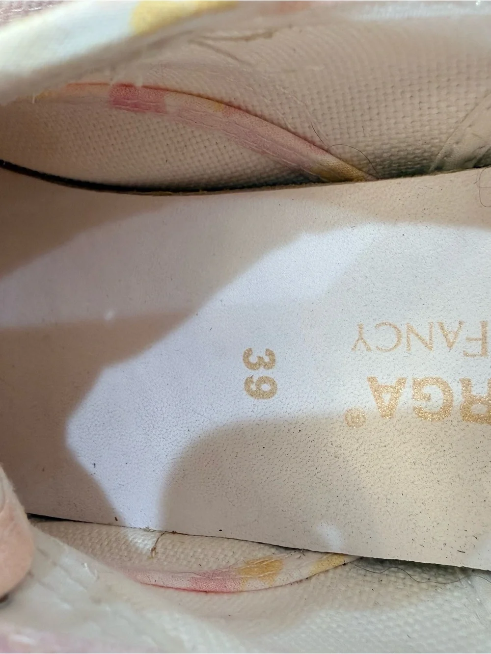 Superga x LoveShackFancy Pink and Yellow Floral Platform Espadrille Sneakers 39